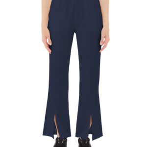 LIU JO Pantaloni flare in jersey con spacco frontale nero e blu