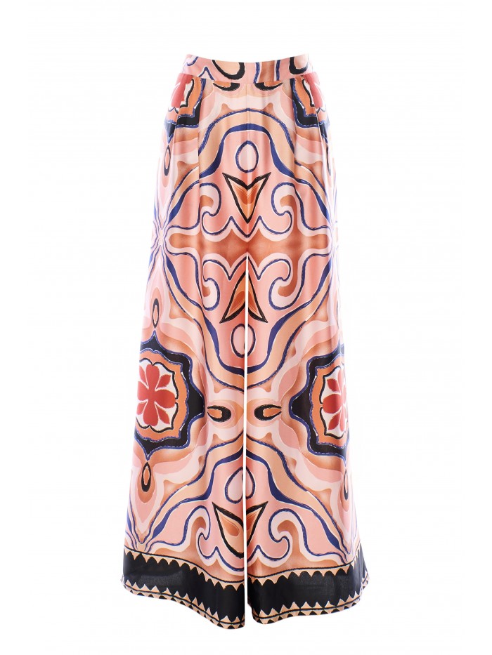 ANONYME DESIGNERS Pantaloni in fantasia gamba larga