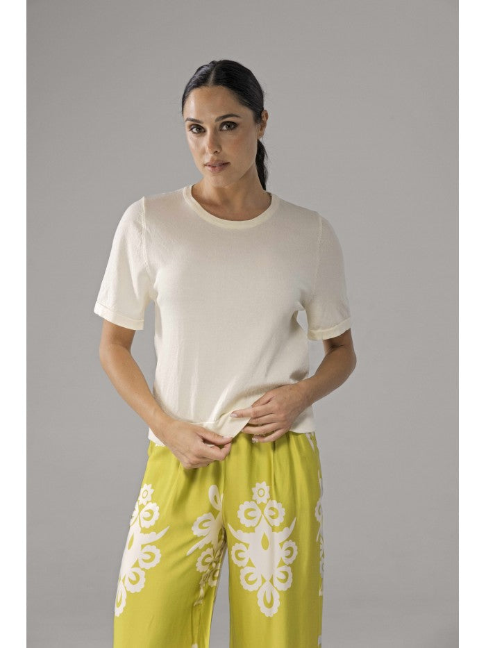 ANONYME DESIGNERS Pantaloni gamba larga in fantasia