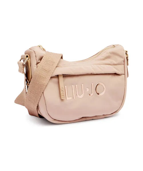 LIU JO Borsa a tracolla in nylon con logo metallico TF5081