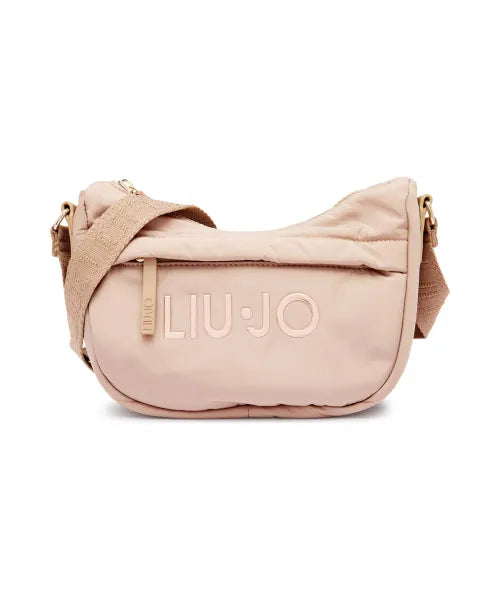 LIU JO Borsa a tracolla in nylon con logo metallico TF5081