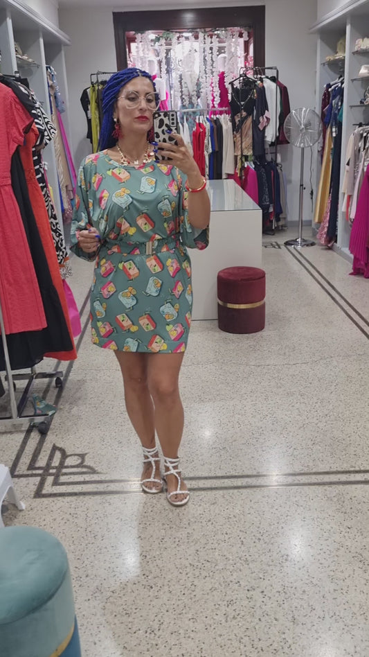 IL THE' DELLE 5 Abito stampa succhi di frutta