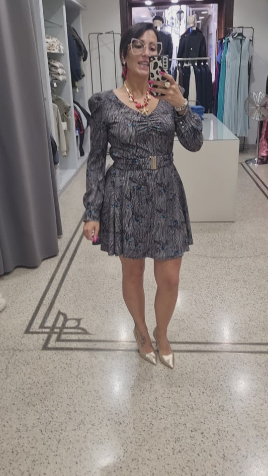 IL THE DELLE 5 vestito ASAN stampa gatto