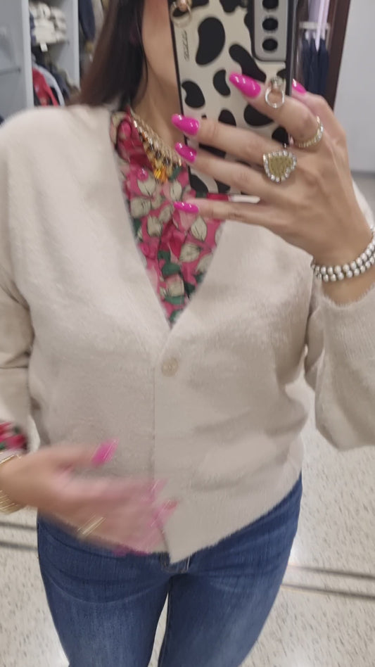 ANONYME Cardigan in peluche