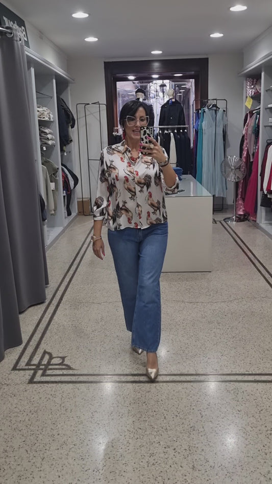 IL THE DELLE 5 Camicia spoon fantasia gallo