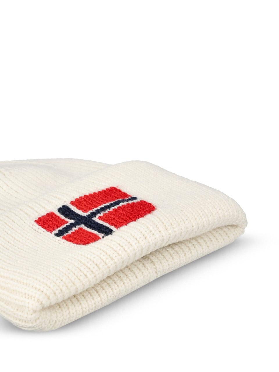 NAPAPIJRI Cappello a cuffia in maglia con risvolto e bandiera unisex F-EVEI