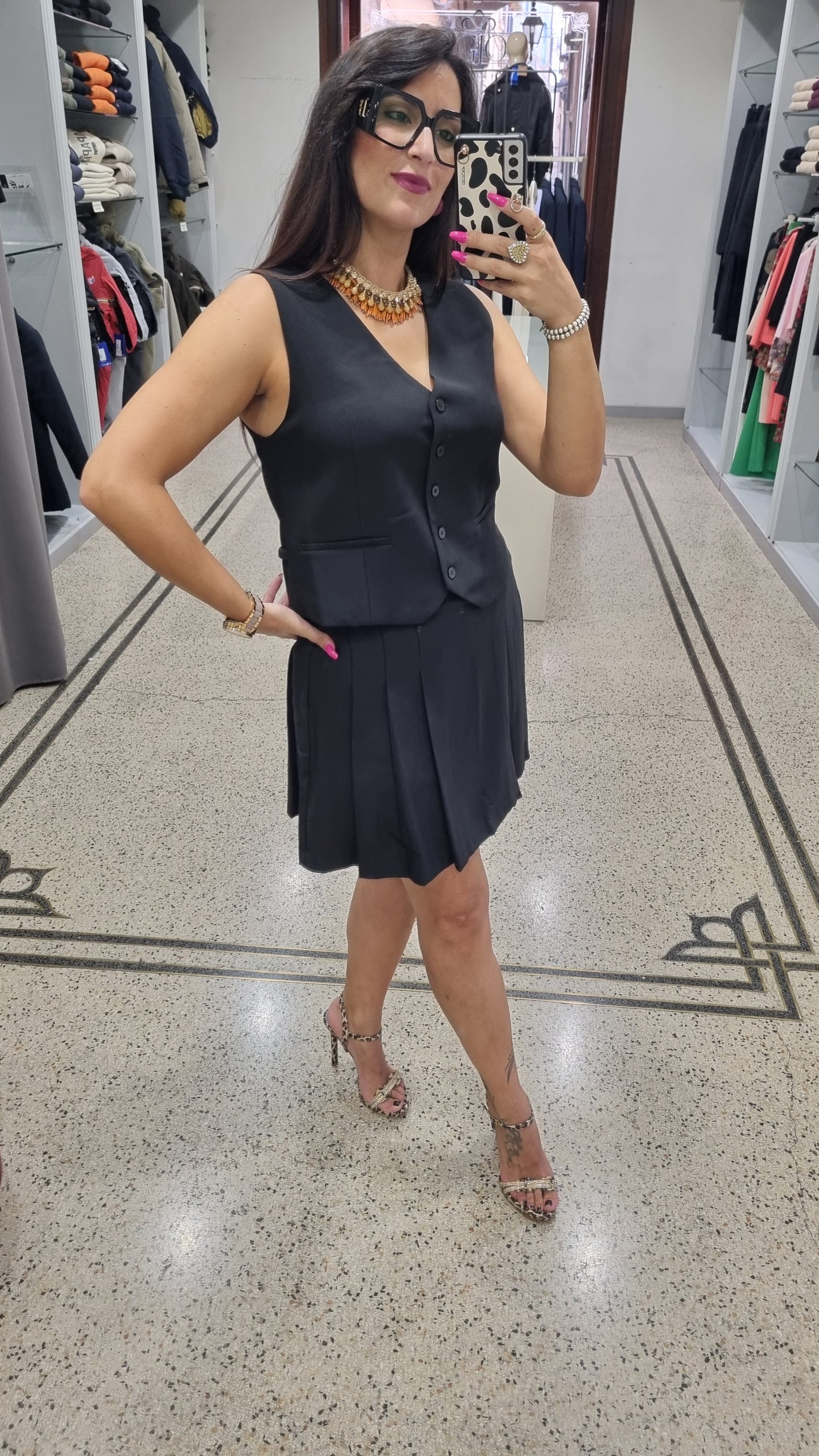 ANONYME Gilet nero