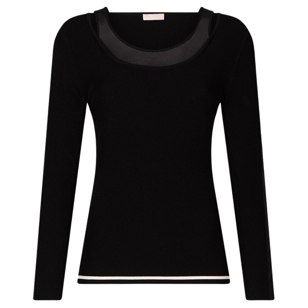 LIU-JO Maglia con inserti in tulle