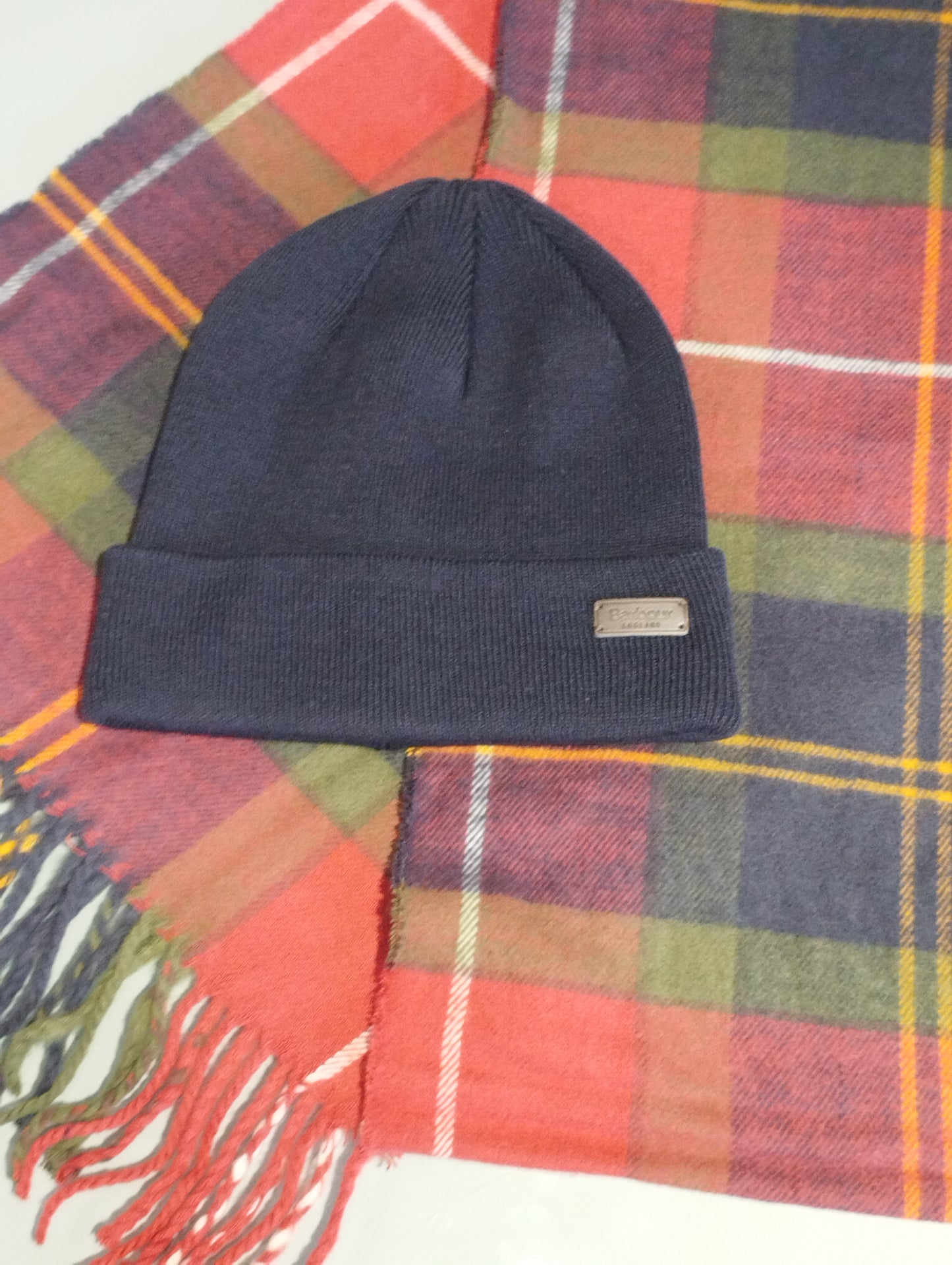 BARBOUR Giftbox Set cappello e sciarpa in tartan SWINTON & GALLINGALE