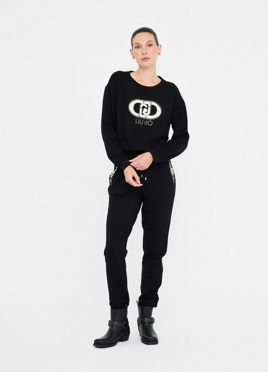 LIU JO Pantaloni in jersey con perle sulle tasche