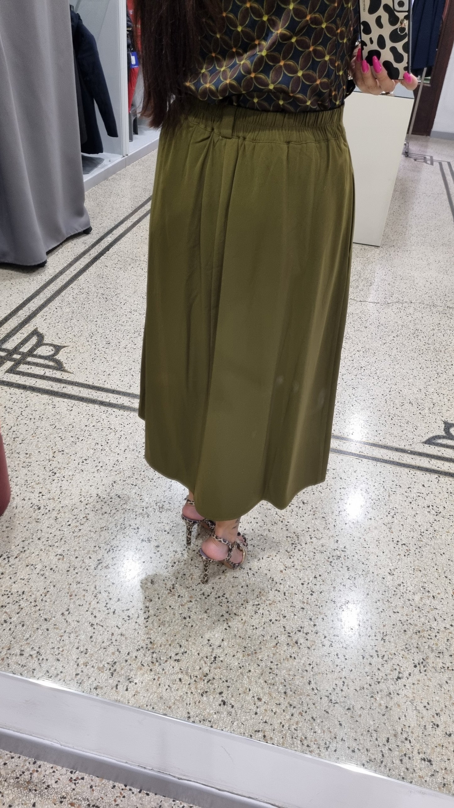 ANONYME Gonna a pieghe