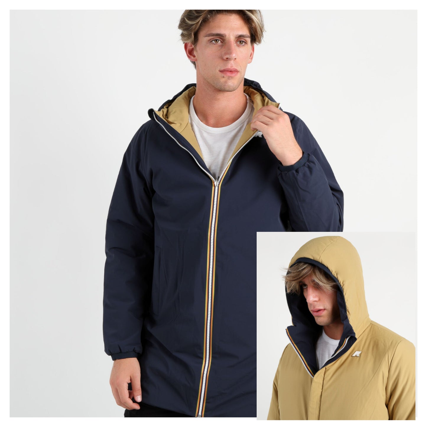 K-WAY Giubbotto uomo lunghezza 3/4 JACOB ST WARM DOUBLE