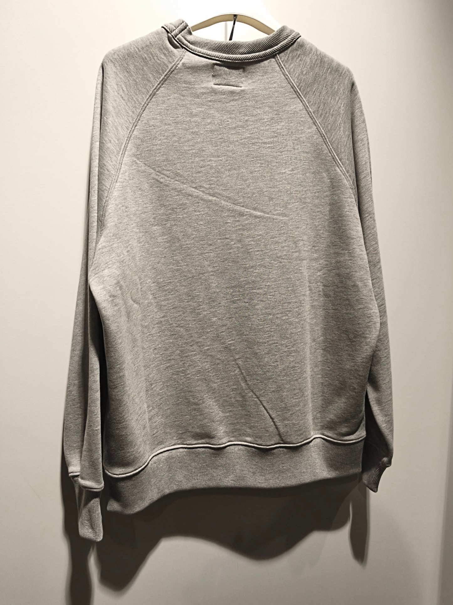 ROY ROGER'S Felpa girocollo grigia WASHED