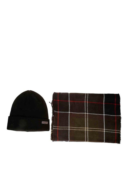 BARBOUR Giftbox Set cappello e sciarpa in tartan SWINTON & GALLINGALE