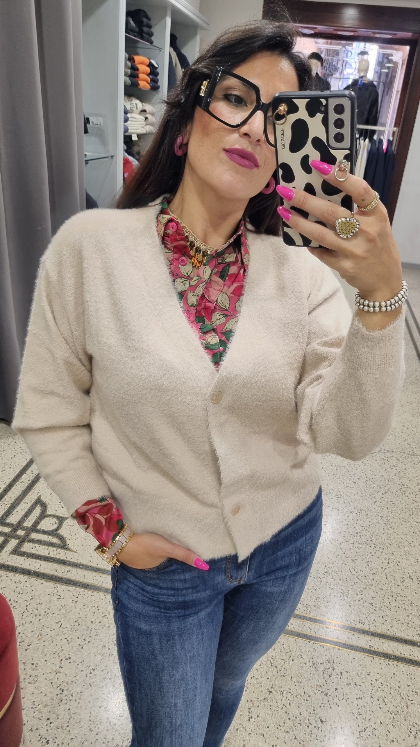 ANONYME Cardigan in peluche