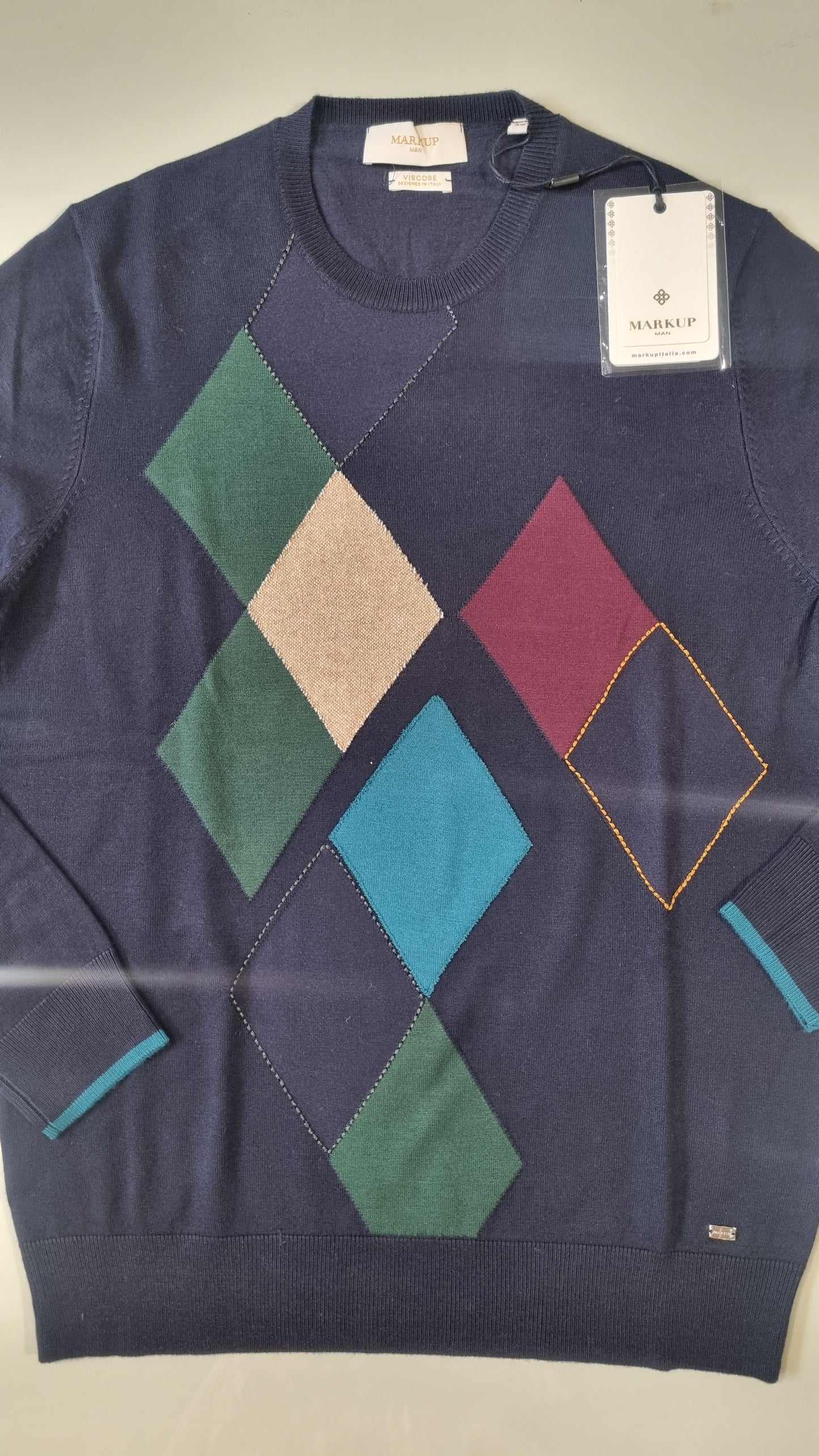MARKUP Maglia motivo rombi