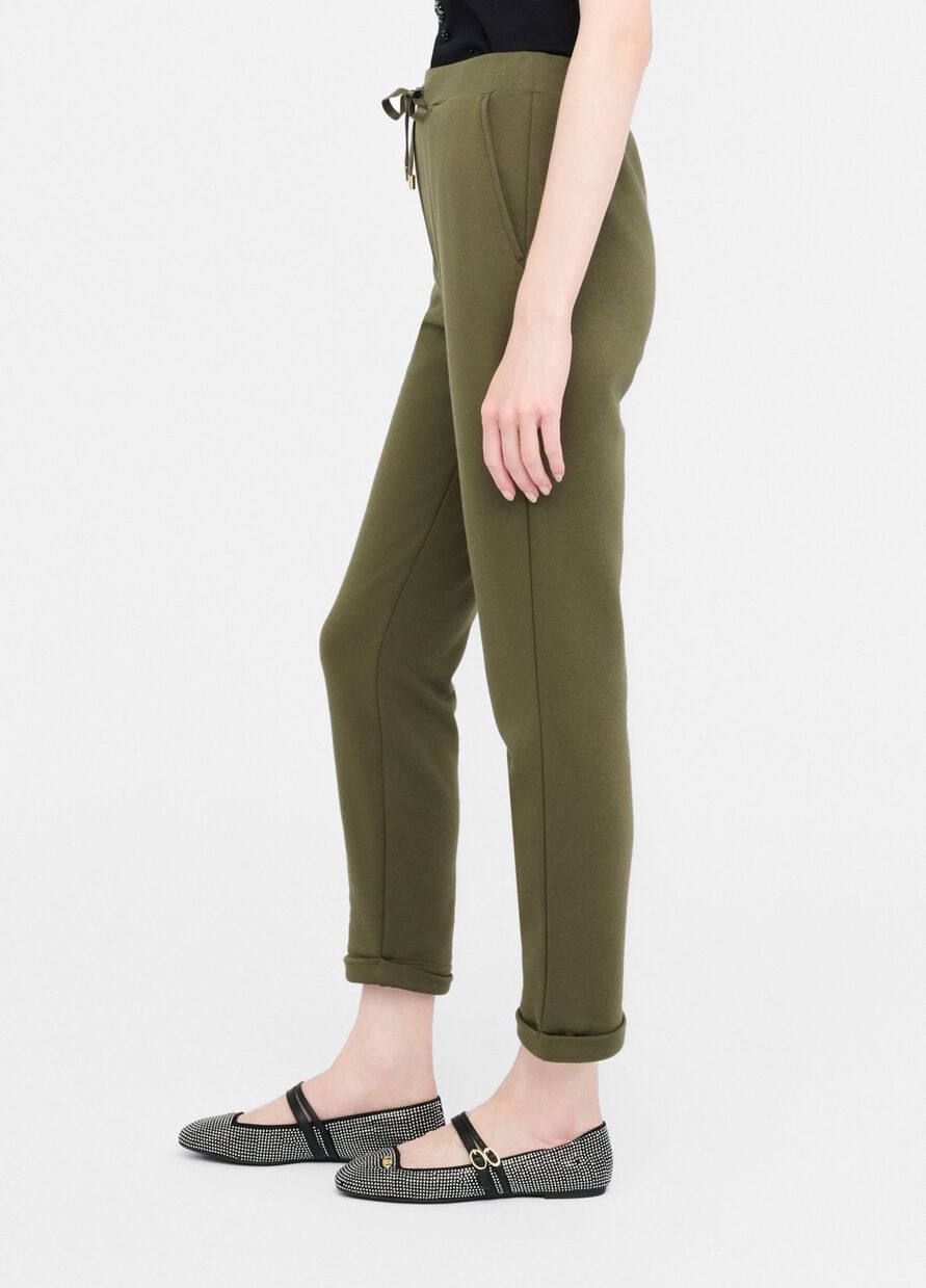 LIU JO Pantaloni in felpa gamba slim con coulisse