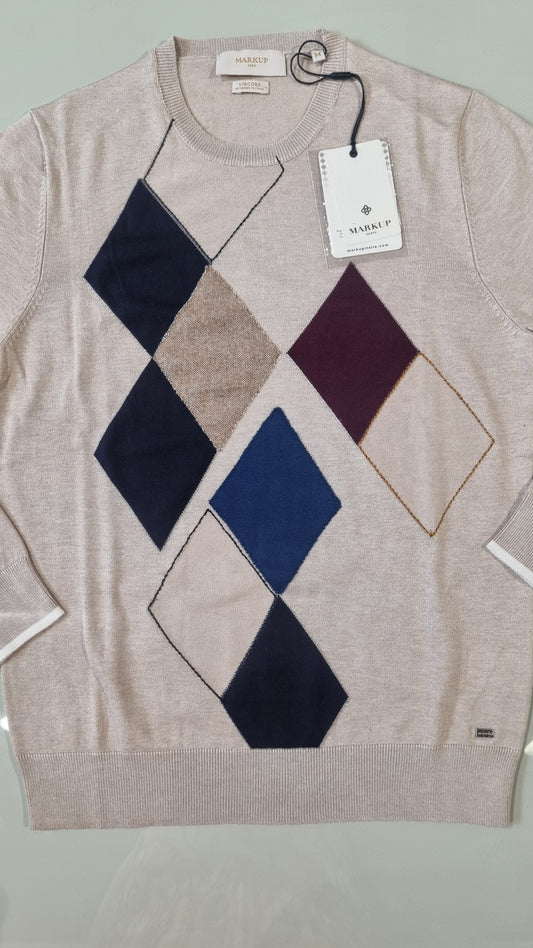 MARKUP Maglia motivo rombi