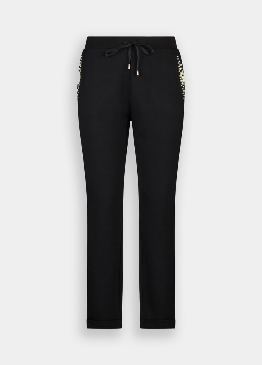 LIU JO Pantaloni in jersey con perle sulle tasche