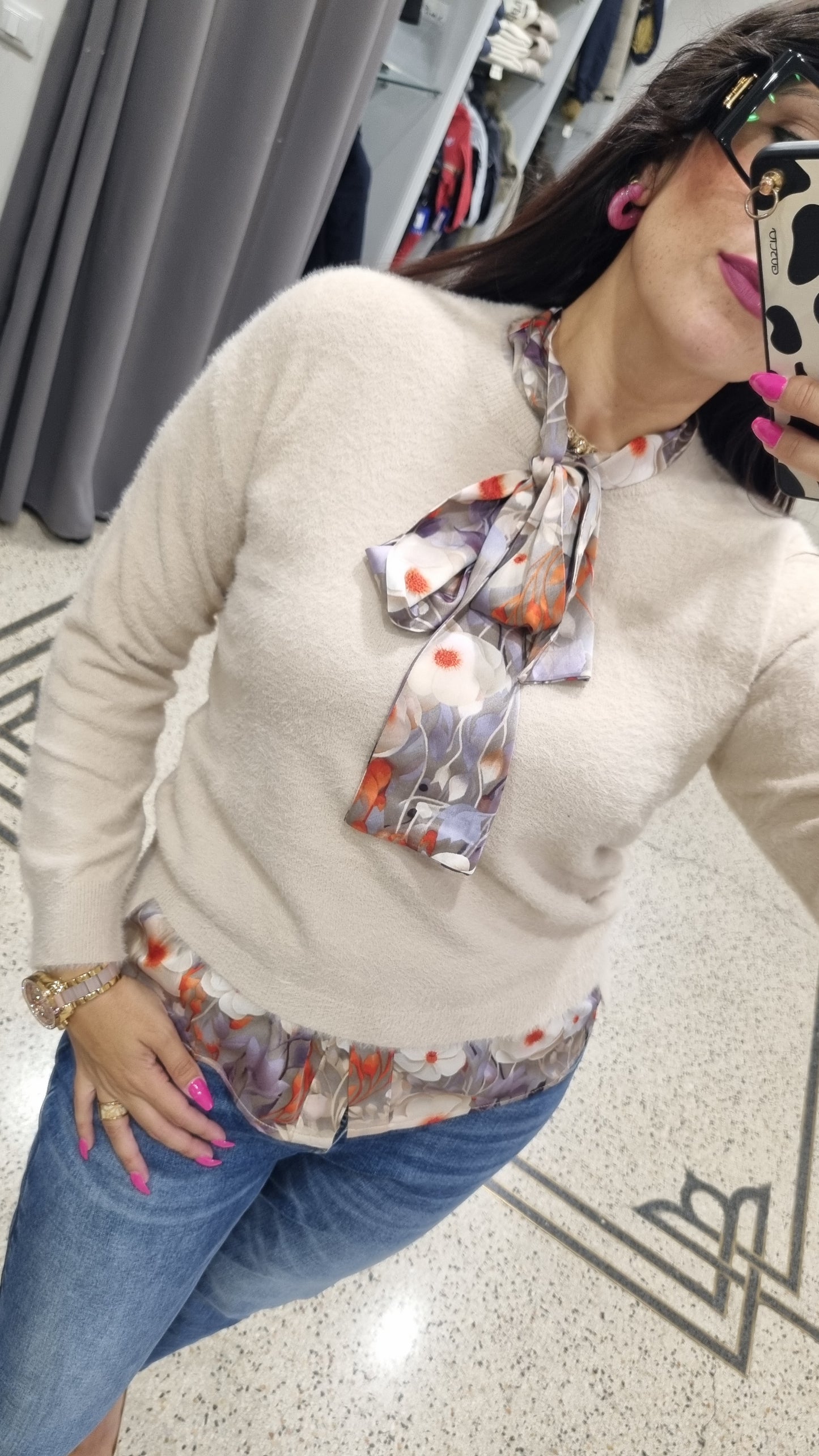 ANONYME Maglia in peluche