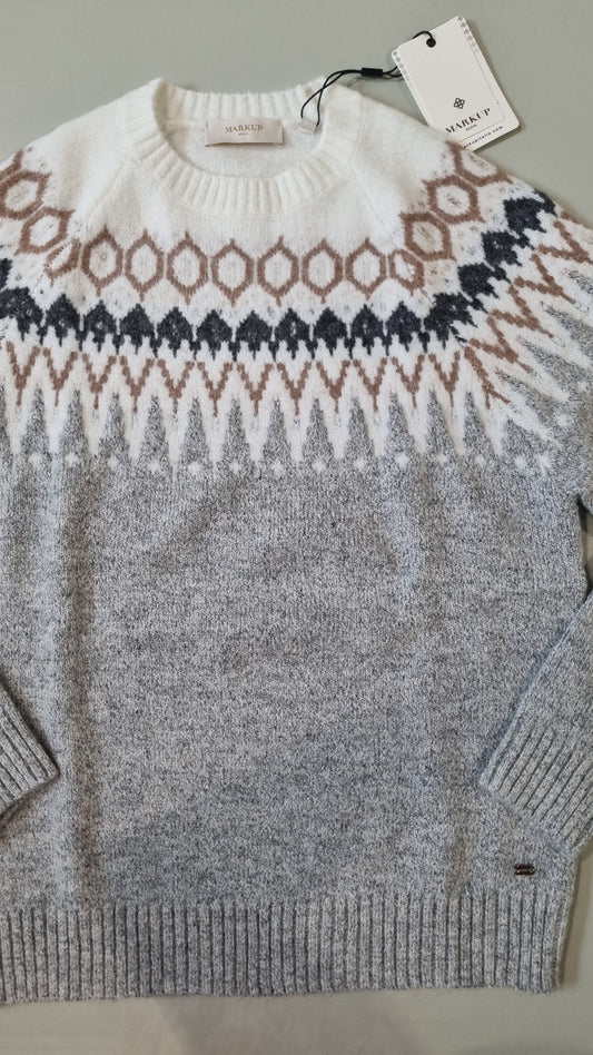 MARKUP Maglia fantasia jacquard