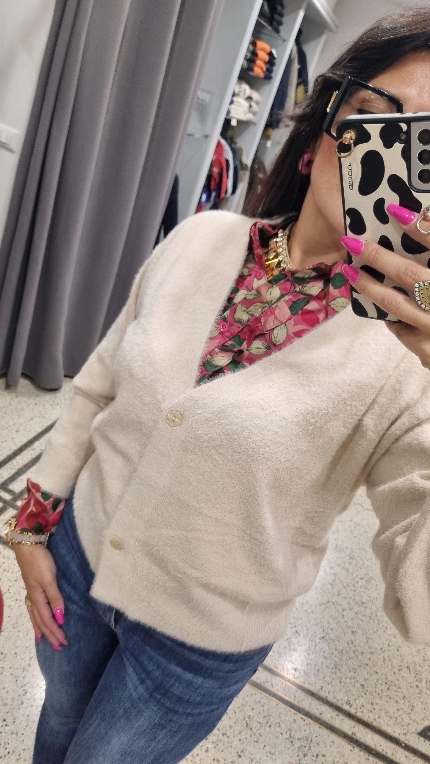 ANONYME Cardigan in peluche