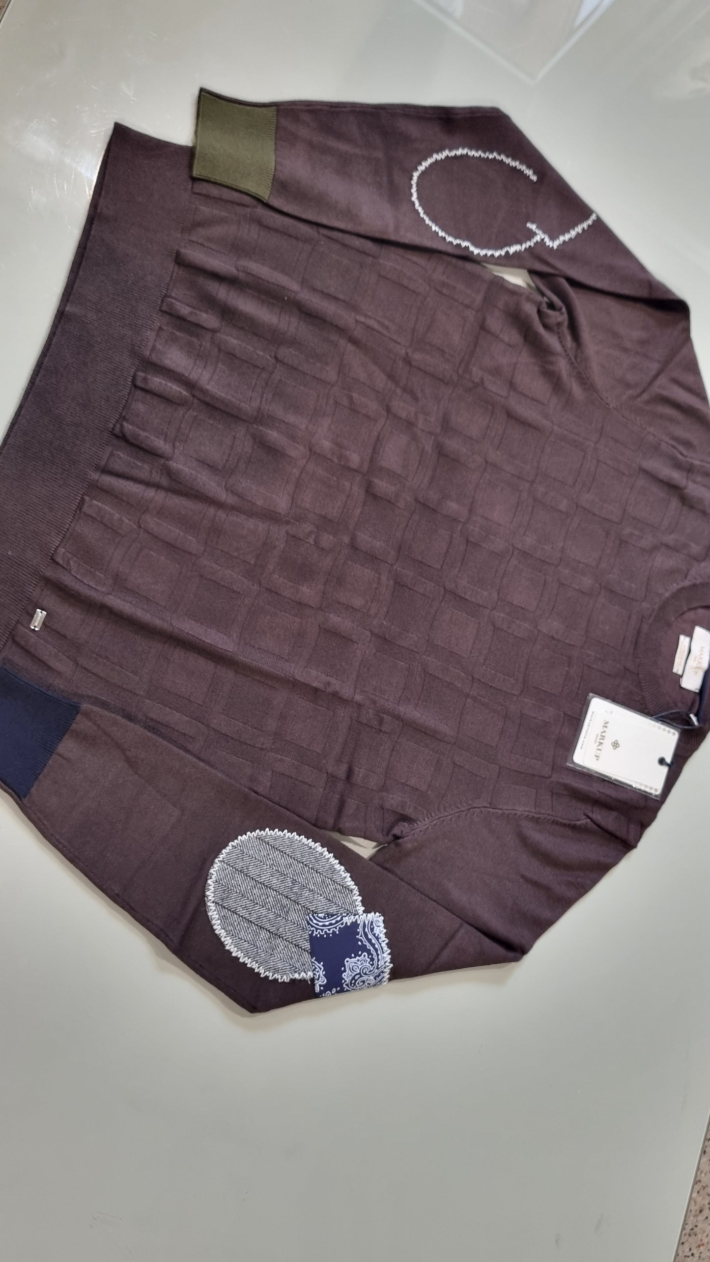 MARKUP Maglia in viscosa trama a quadri