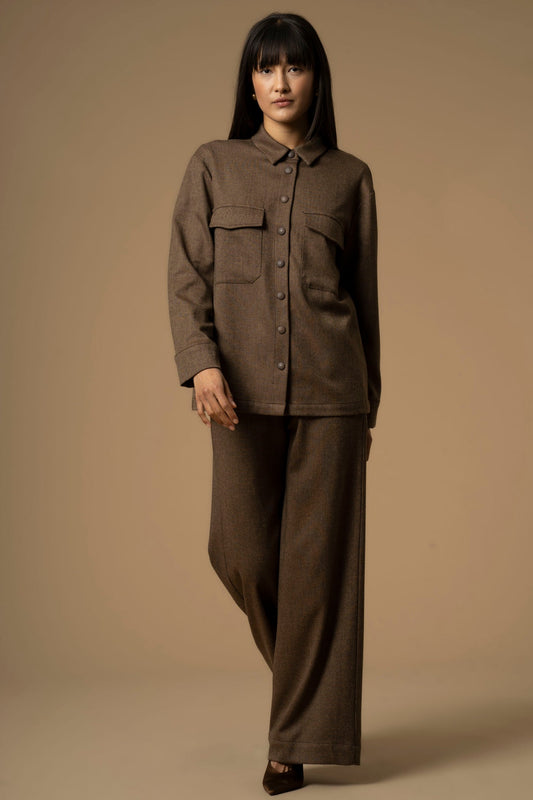 KOCCA Completo Overshirt e Pantalaccio in tessuto diagonale