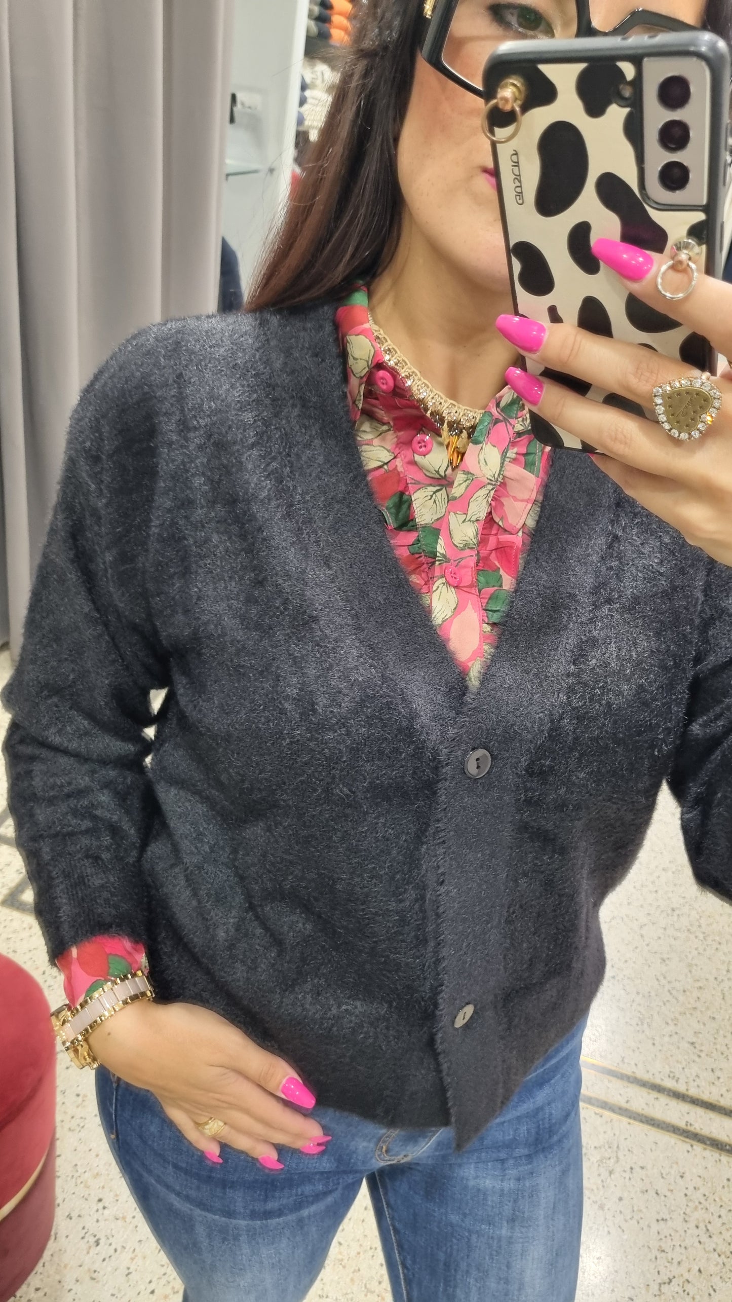 ANONYME Cardigan in peluche