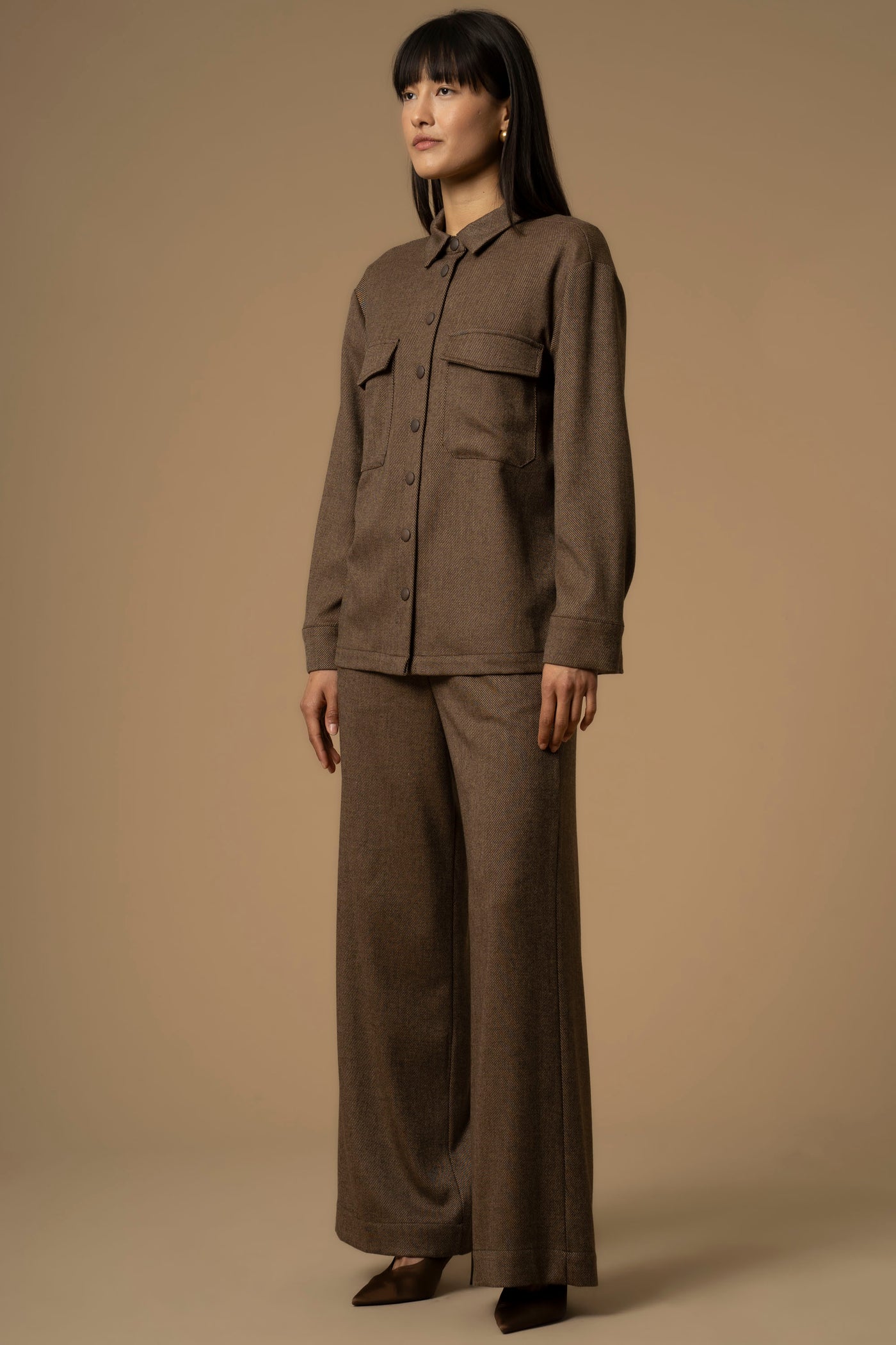 KOCCA Completo Overshirt e Pantalaccio in tessuto diagonale