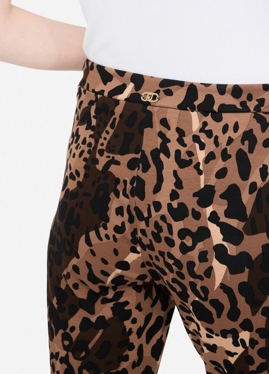 LIU JO Pantaloni in felpa a zampa maculati