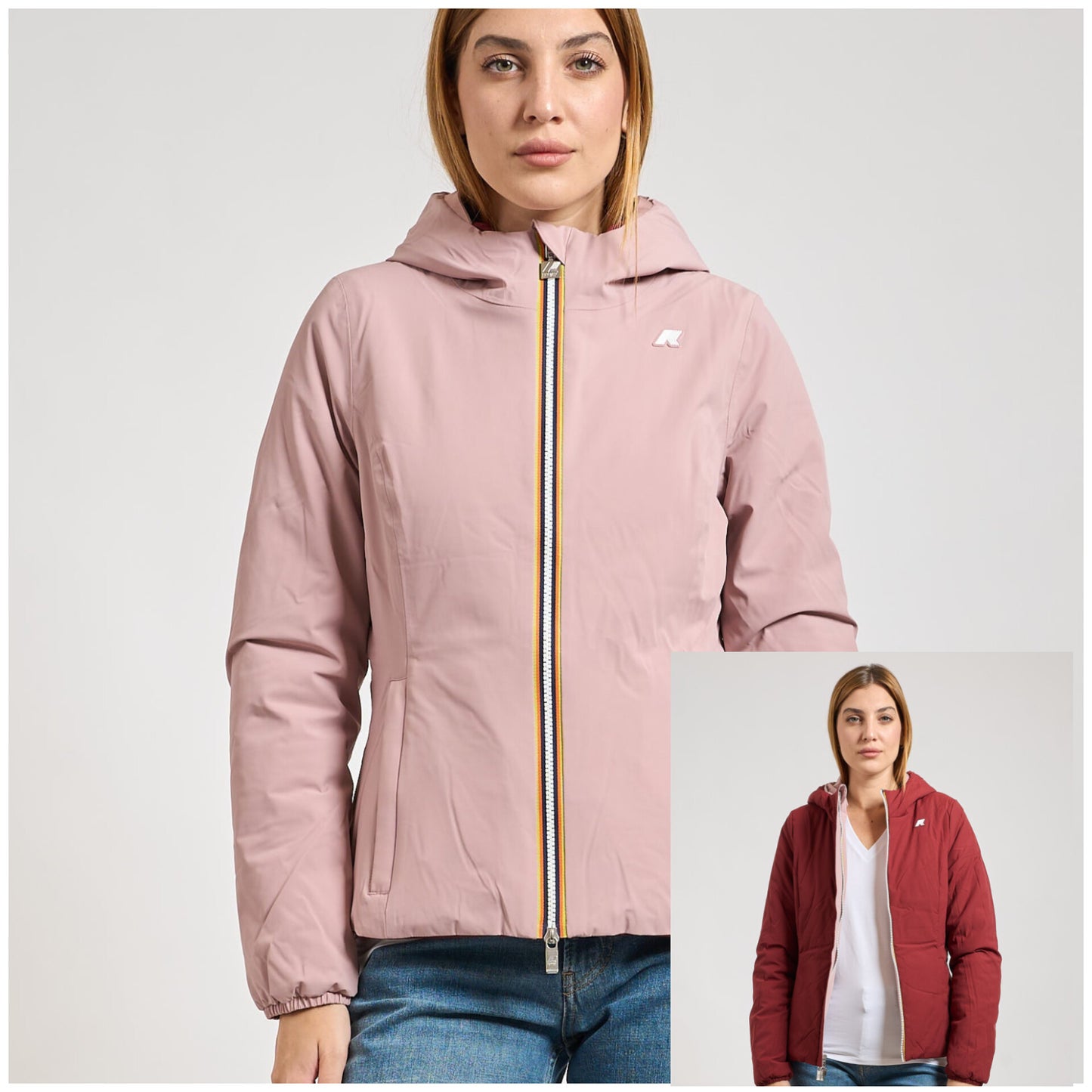K-WAY Giubbotto donna corto reversibile LILY ST WARM DOUBLE