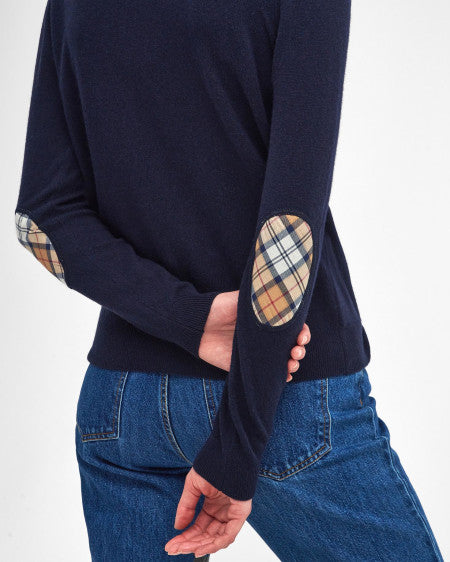 Cardigan Barbour con toppe sui gomiti