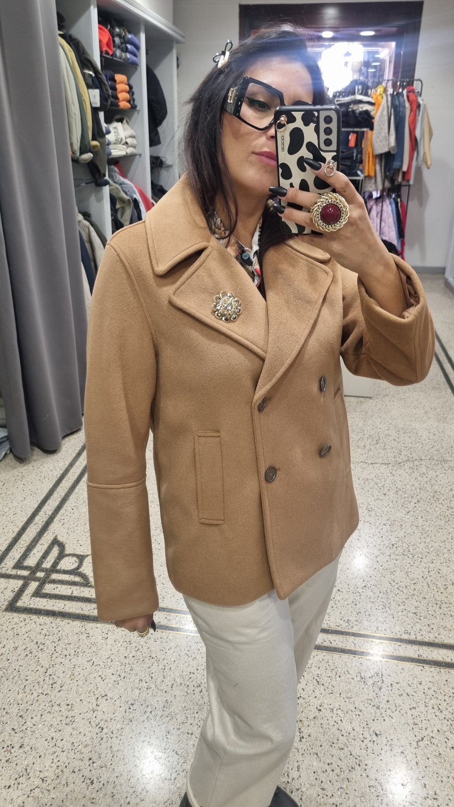 MARKUP Cappottino corto doppio petto