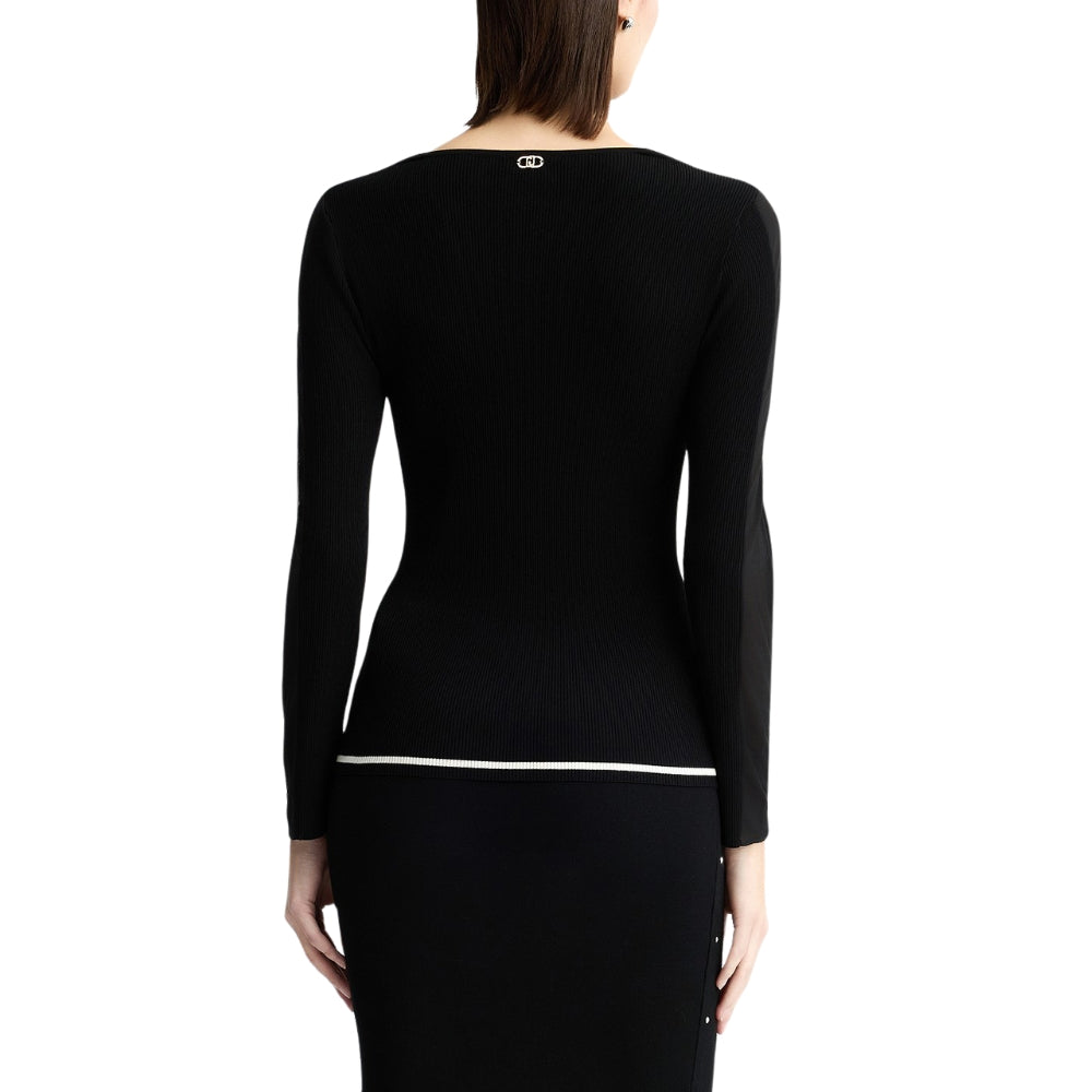 LIU-JO Maglia con inserti in tulle