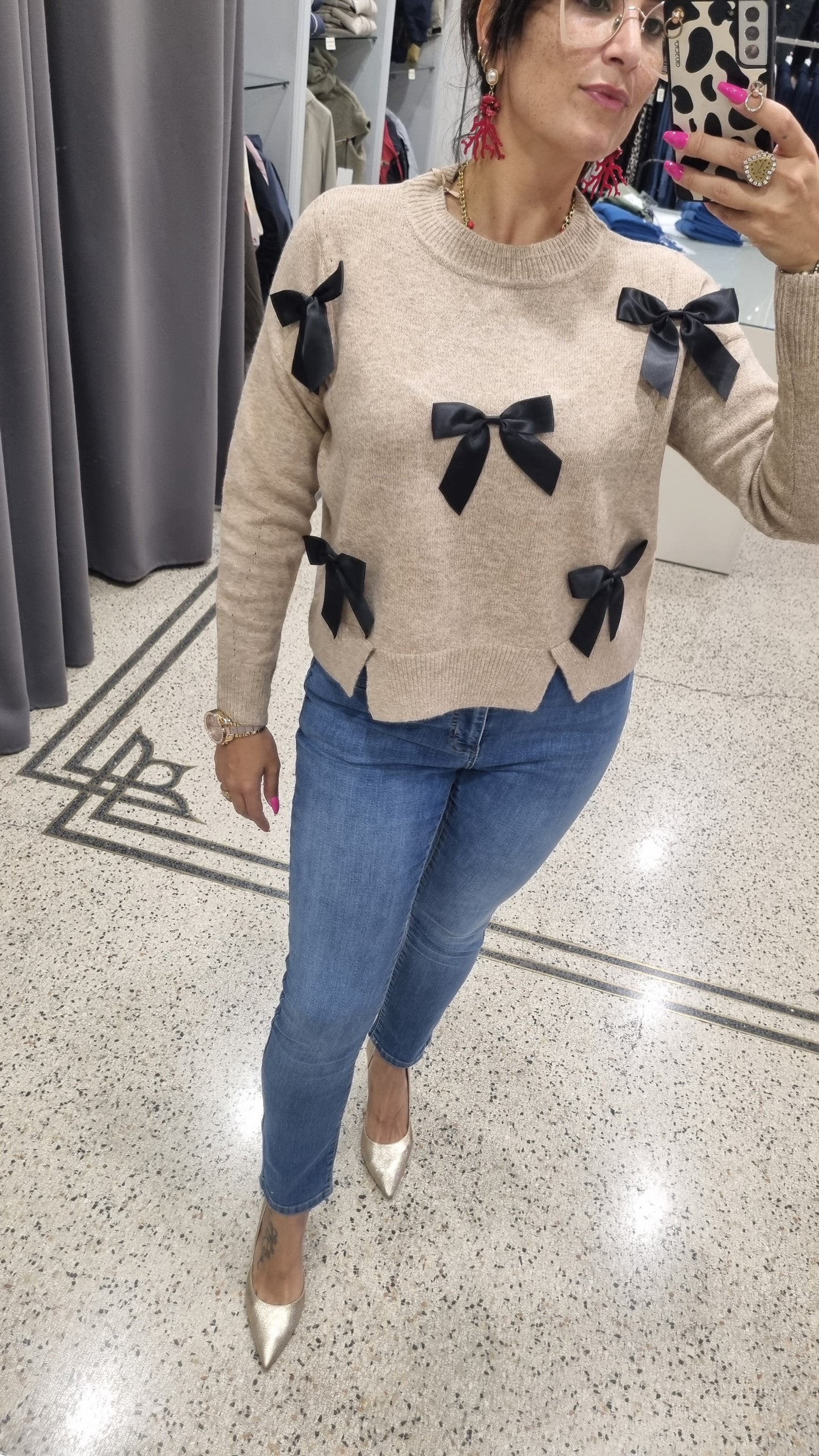 MARKUP Maglia fiocchi