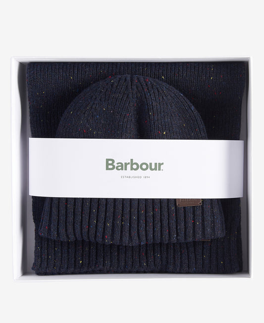 Set regalo Barbour berretto e sciarpa Carlton Fleck