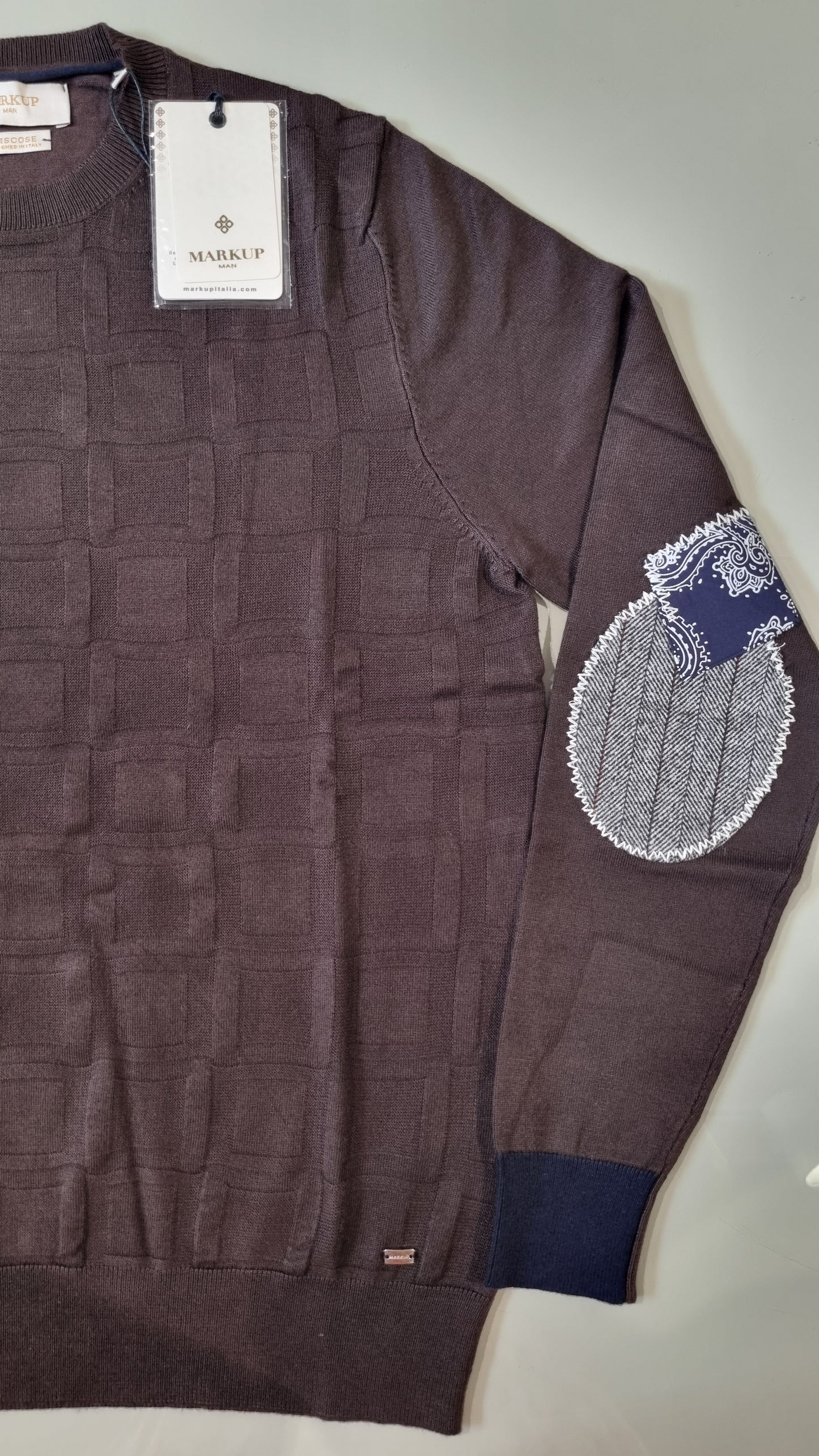 MARKUP Maglia in viscosa trama a quadri