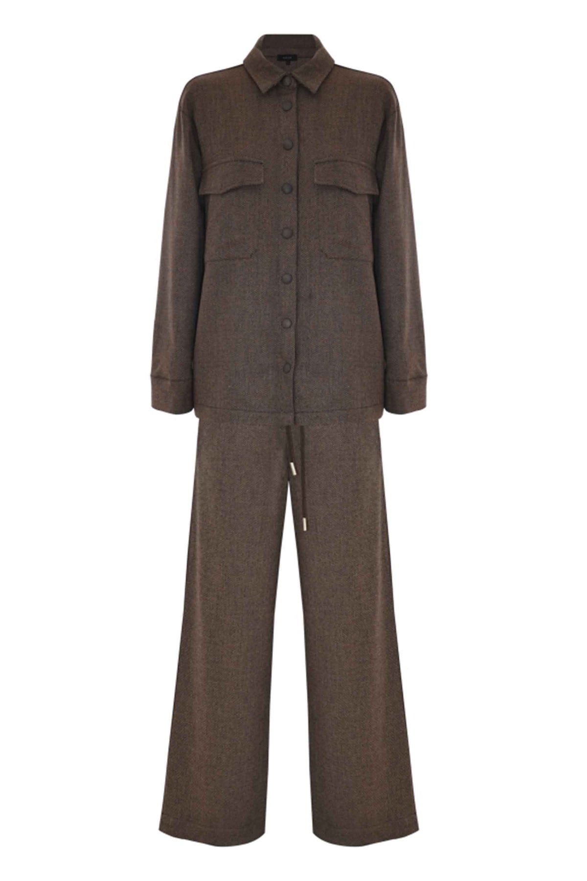 KOCCA Completo Overshirt e Pantalaccio in tessuto diagonale