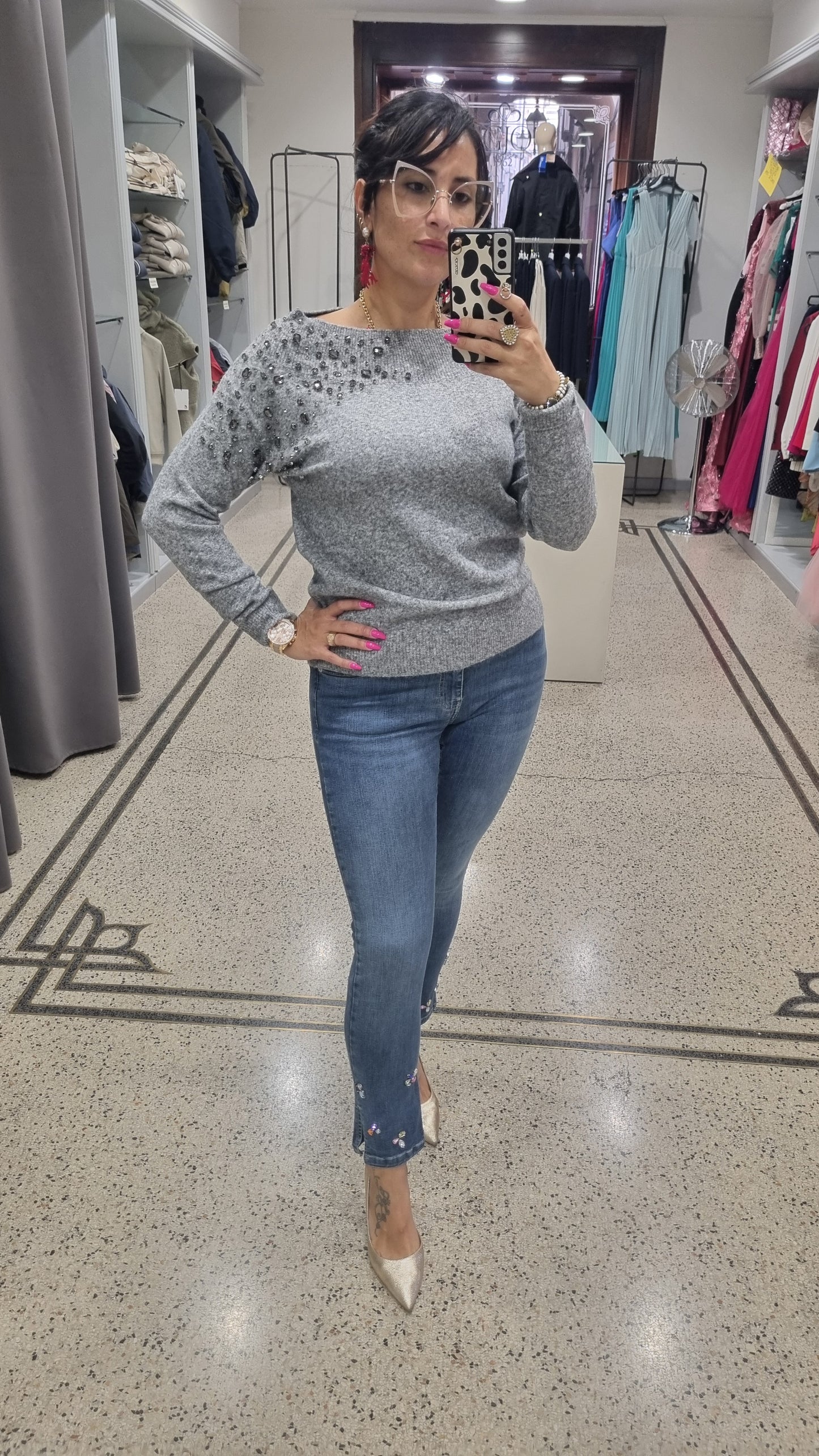 MARKUP Jeans con castoni