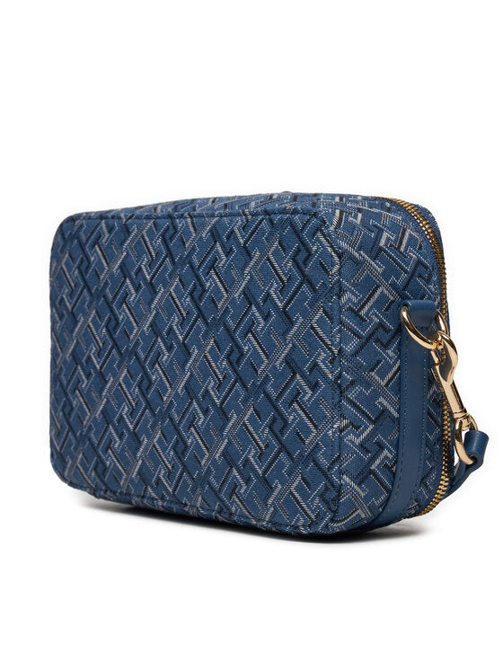 TOMMY HILFIGER Borsa tracolla camera bag loghi blue e celeste