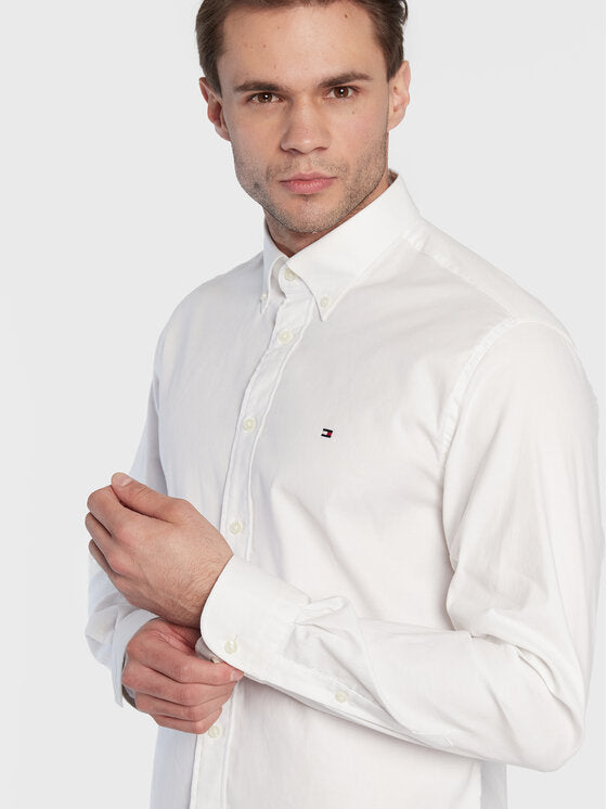 TOMMY HILFIGER Camicia uomo con collo botton down maniche lunghe