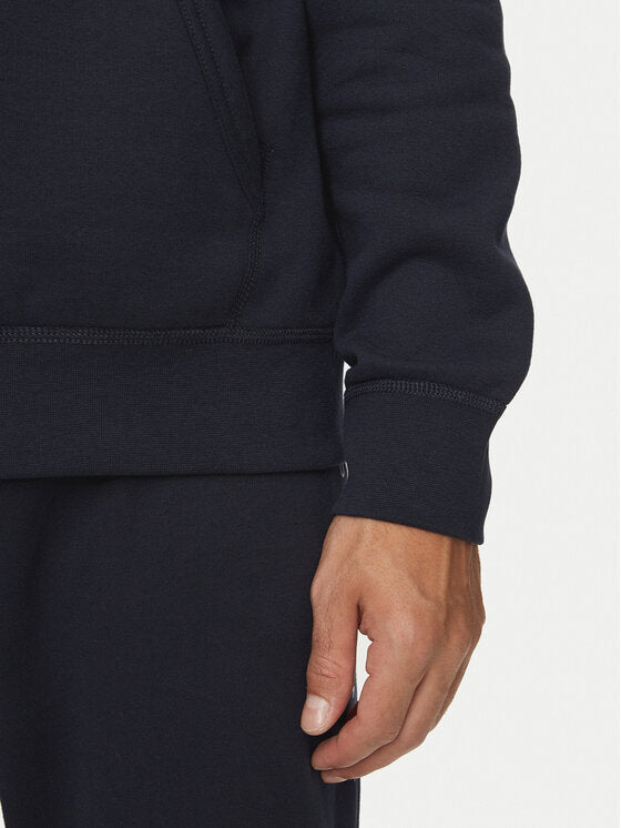 TOMMY HILFIGER Felpa full zip con cappuccio blu logo bandierina sul petto