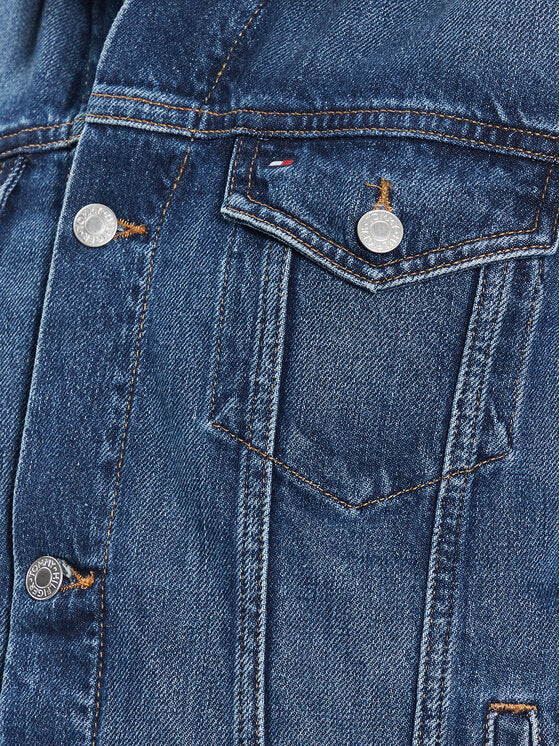 TOMMY HILFIGER Giubbotto di jeans lavaggio medio