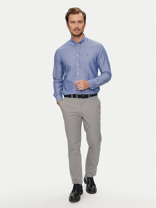 TOMMY HILFIGER Pantaloni chino in cotone grigio DENTON