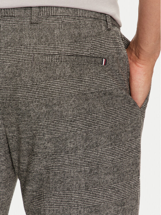 TOMMY HILFIGER Pantaloni tasca america in tessuto effetto lana check grigio