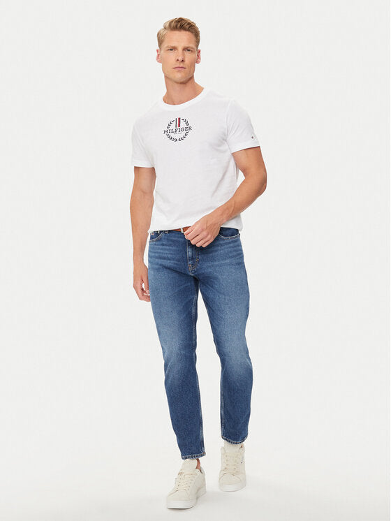 TOMMY HILFIGER T-Shirt girocollo maniche corte con logo stampato frontale