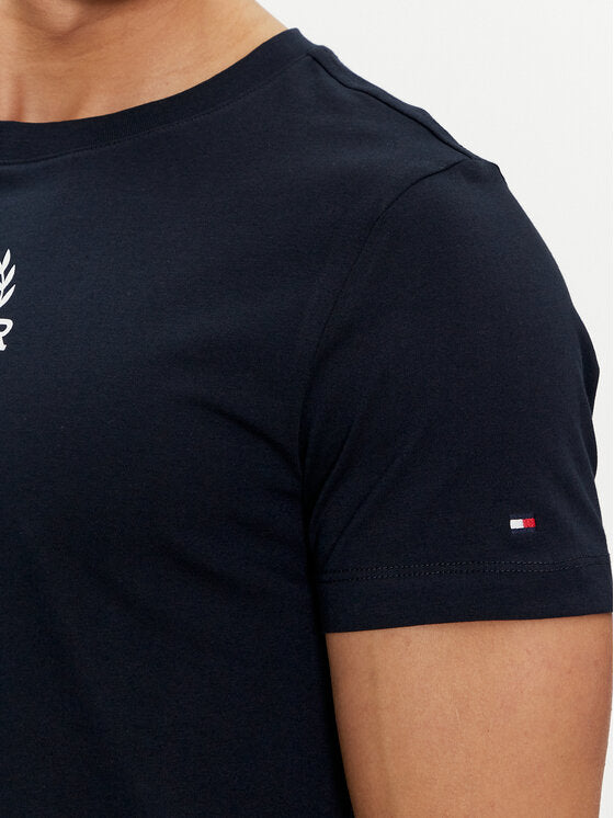 TOMMY HILFIGER T-Shirt girocollo maniche corte con logo stampato frontale