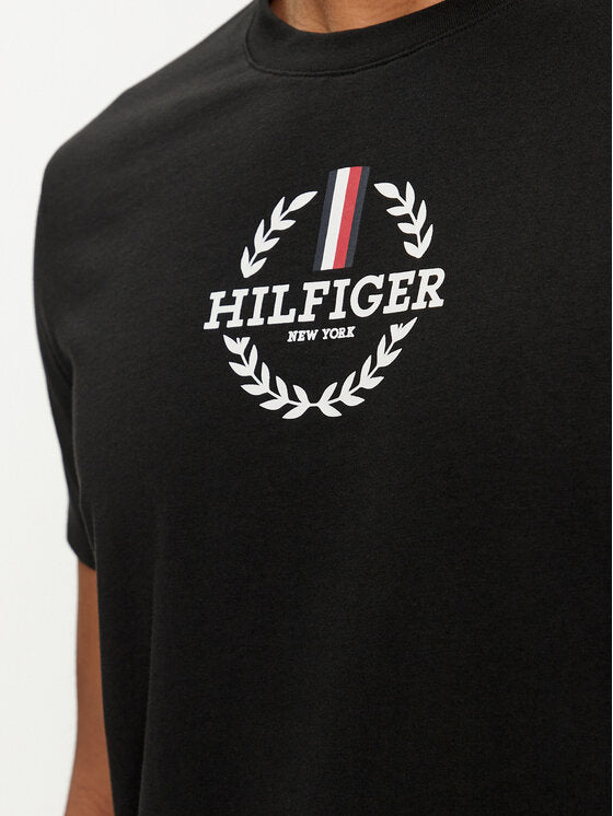 TOMMY HILFIGER T-Shirt girocollo maniche corte con logo stampato frontale