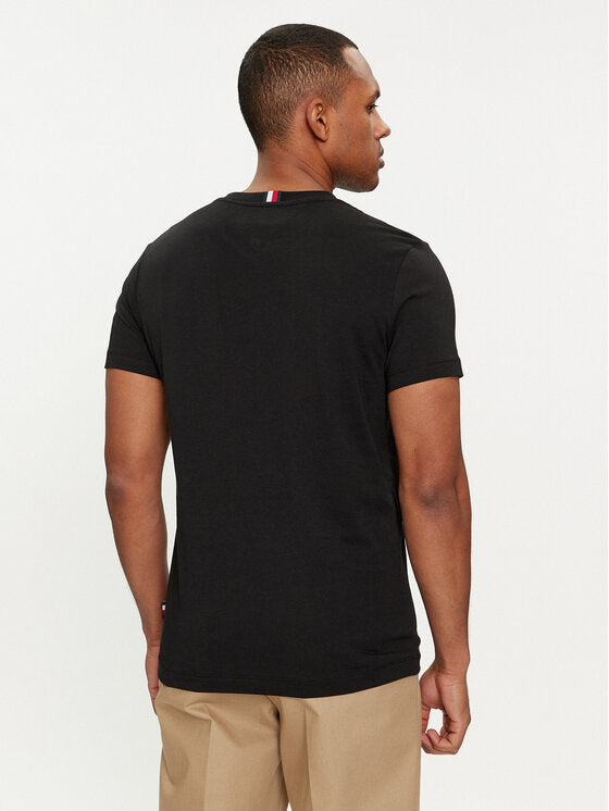 TOMMY HILFIGER T-Shirt girocollo maniche corte con logo stampato frontale